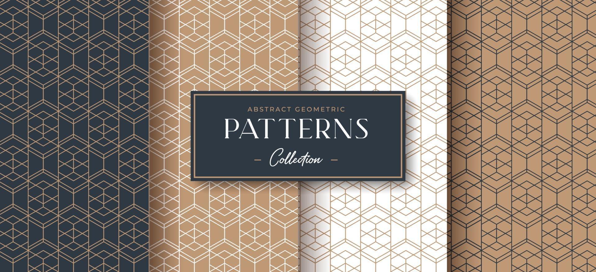 abstract luxury geometric pattern collection vector