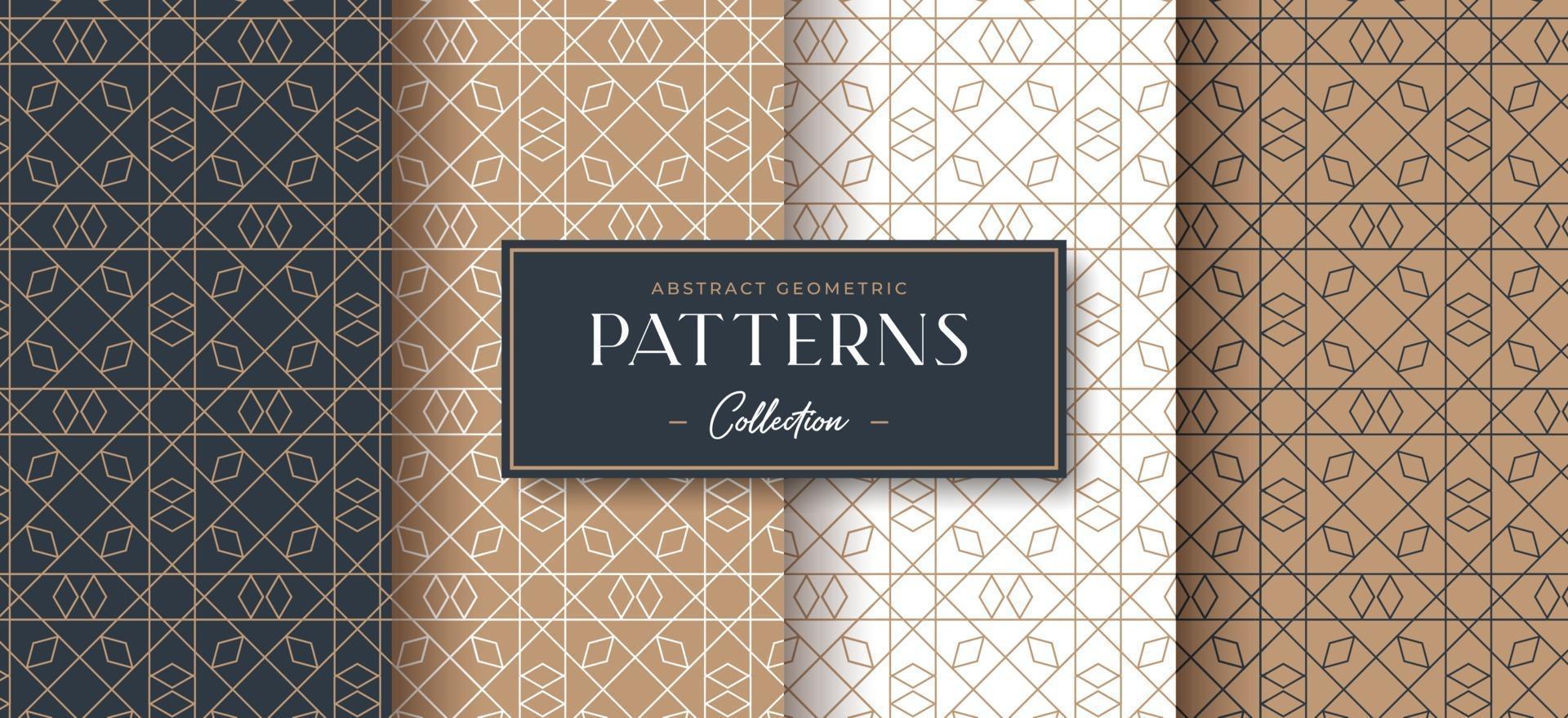 abstract luxury geometric pattern collection vector