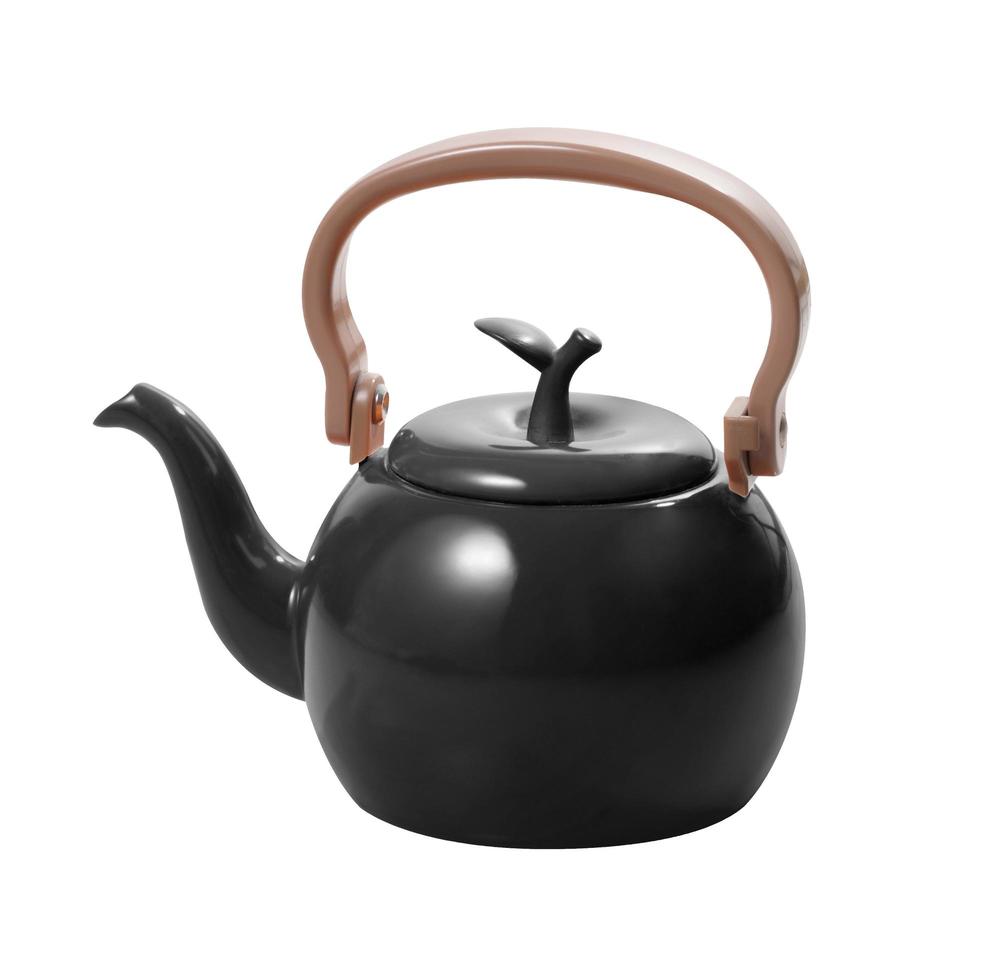 Japanese vintage teapot on white background photo