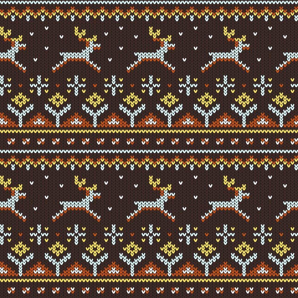 knitted sweater pattern vector