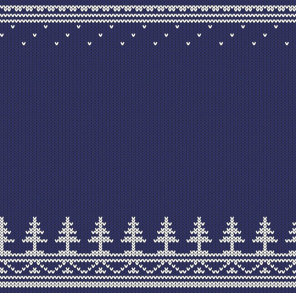 Knitted white tree vector