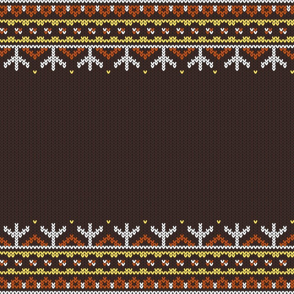 seamless knitted ornament vector