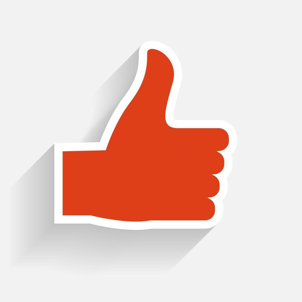 Hand signal on white. vector illustration. EPS 10.
