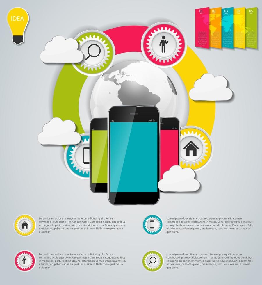 Ilustración de vector de concepto de computación en la nube