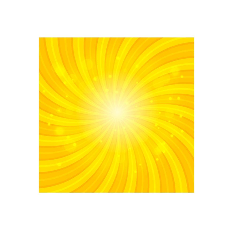 Orange Sun hypnotic background. Vector illustration