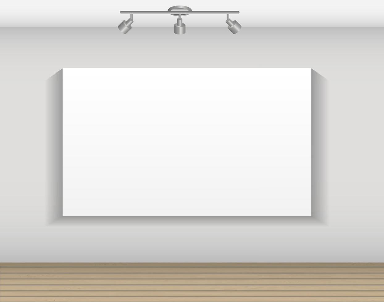 Frame on Wall for Your Text and Images, Vector Illustration