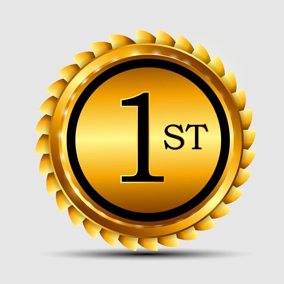 Vector Illustration of Gold Label