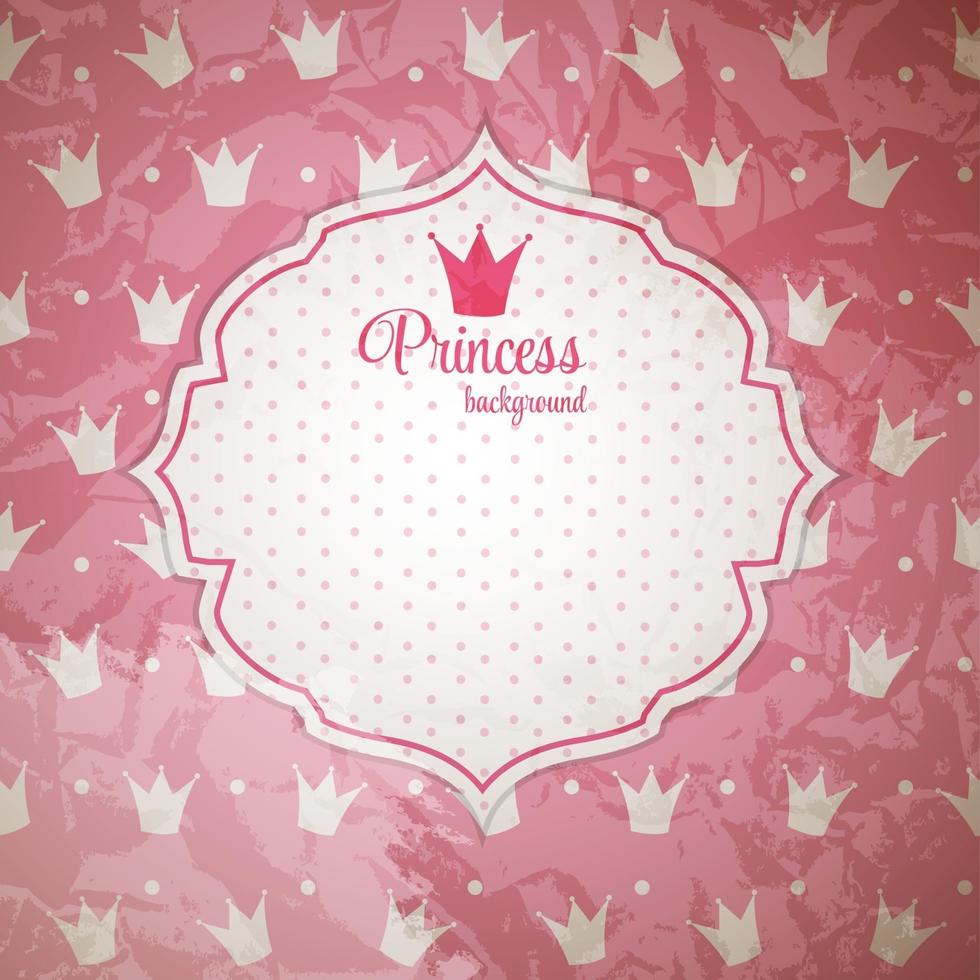 Princess Crown Background Vector Illustration.