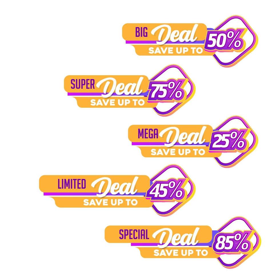 Sale of Special Offers and Discount Gradient Banner vector