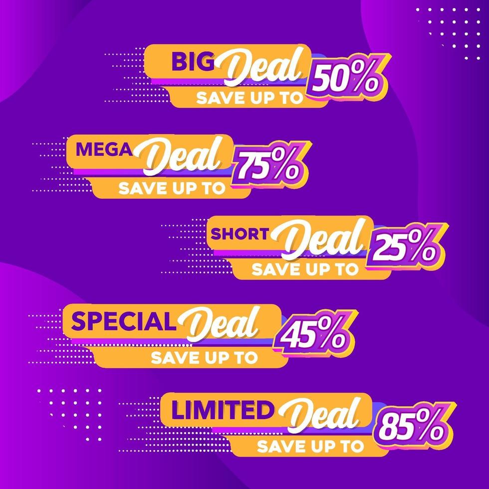 Sale of Special Offers and Discount Gradient Banner vector