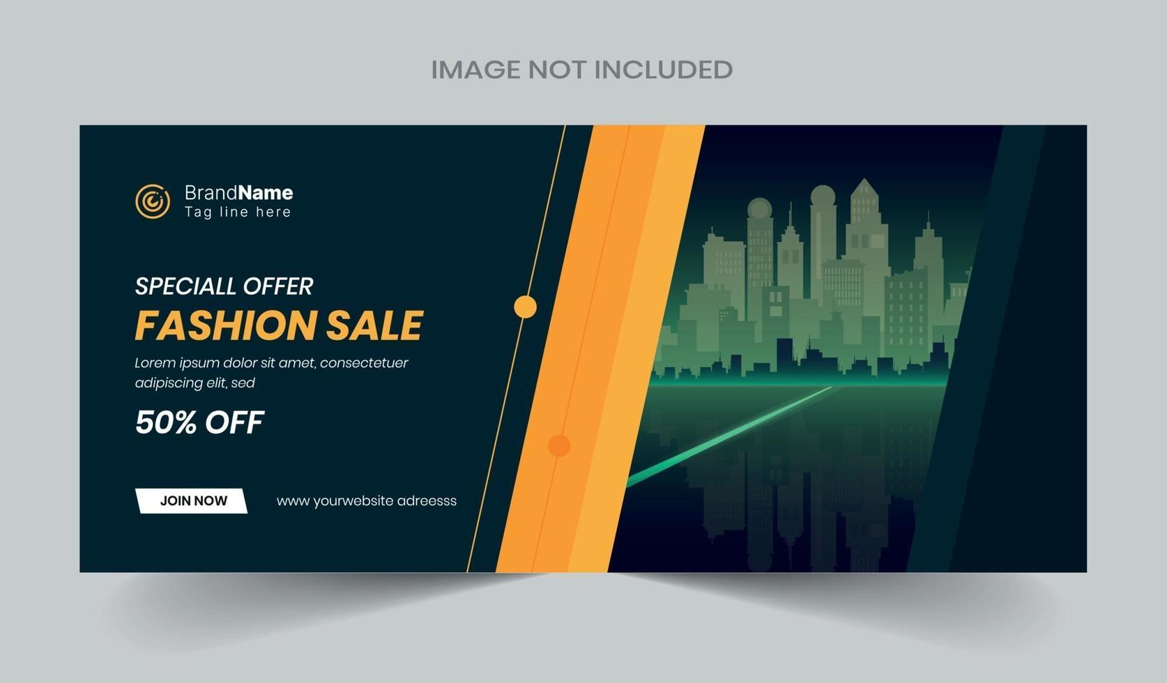 web banner template, social media banner template vector