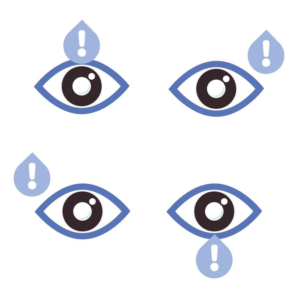eye with warning sign icon. world sight day icon illustration vector