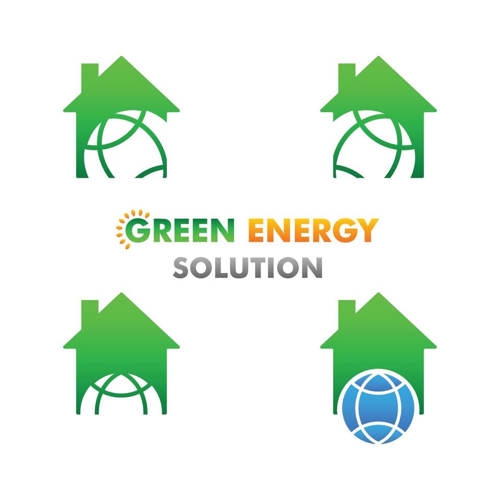 Concepto de diseño de ilustración de energía limpia y renovable verde vector