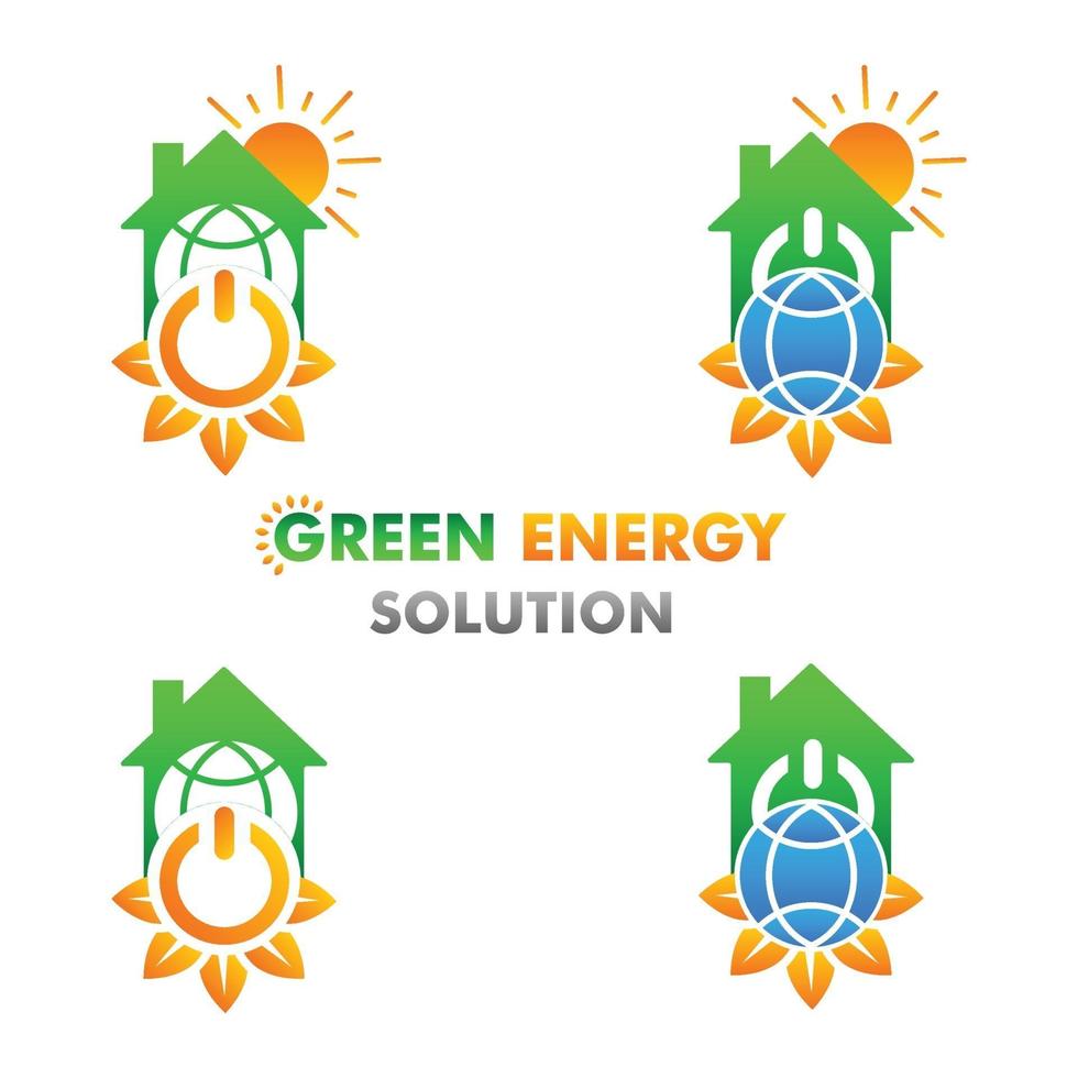 Concepto de diseño de ilustración de energía limpia y renovable verde vector