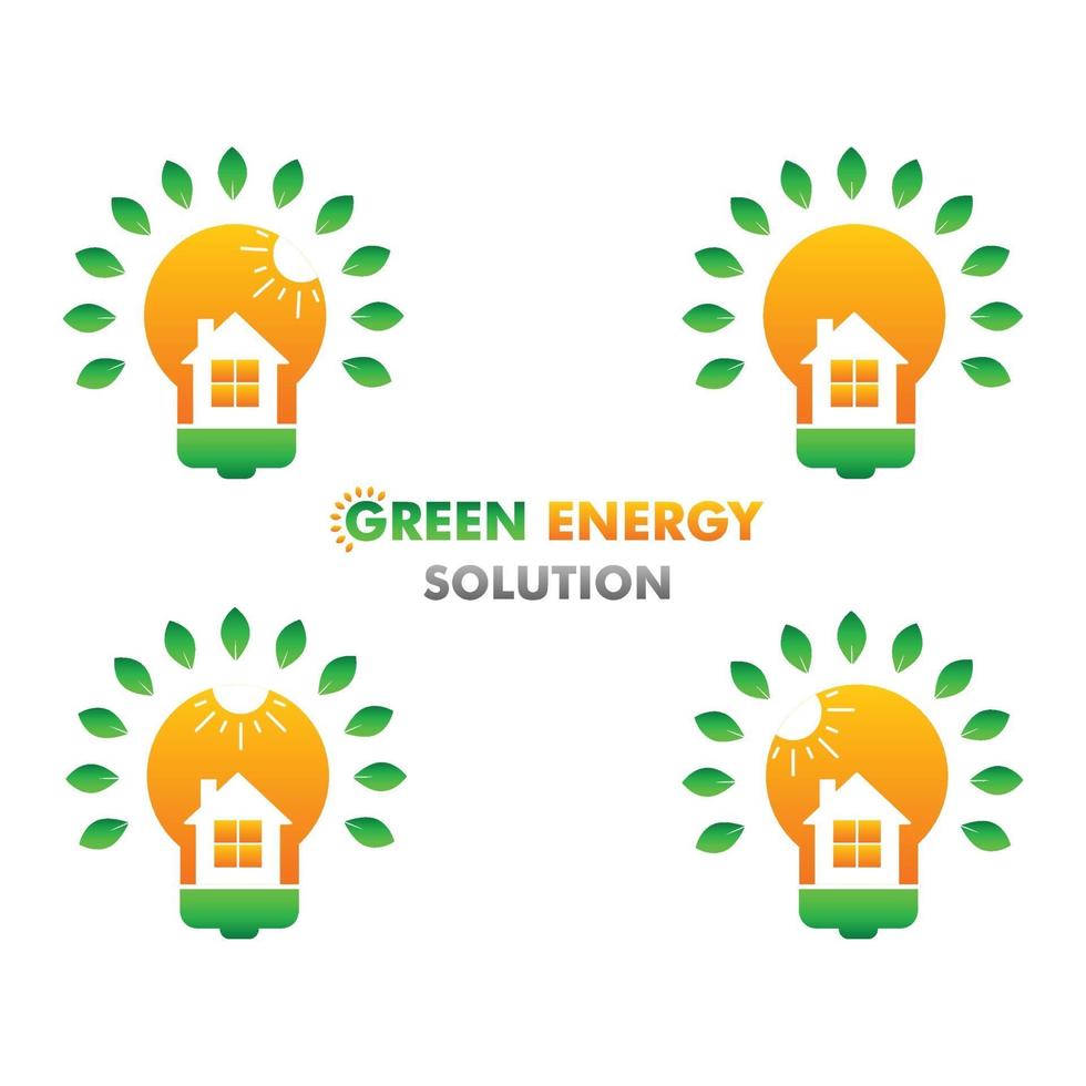 green renewable and clean energy illustration design concept vector