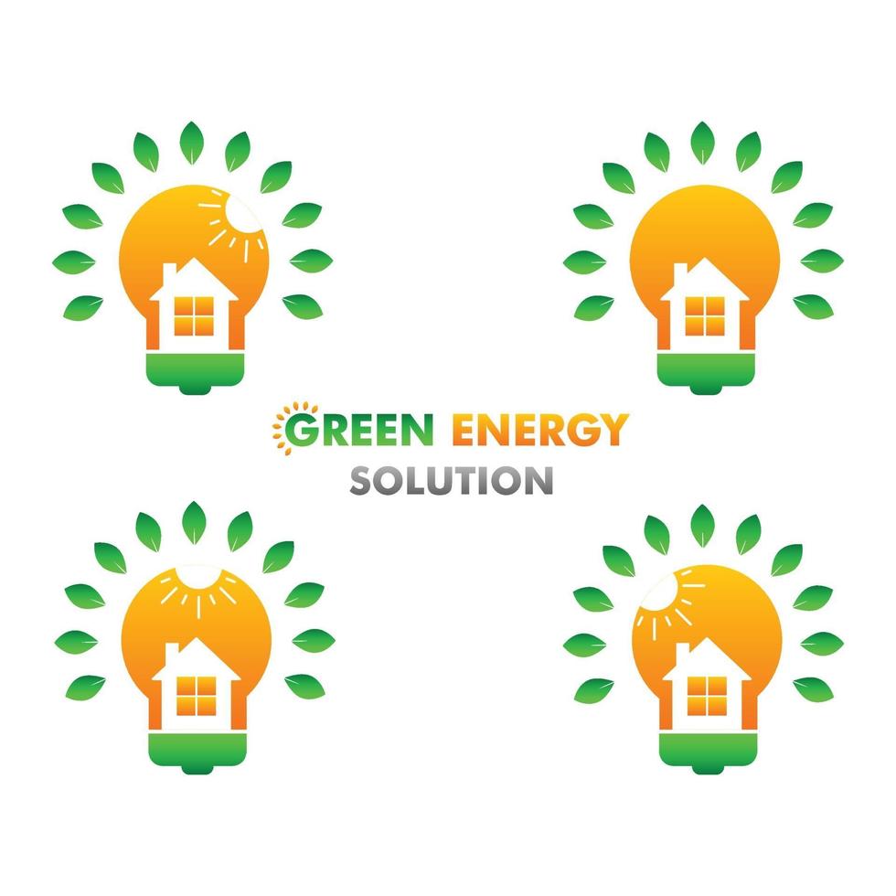 Concepto de diseño de ilustración de energía limpia y renovable verde vector