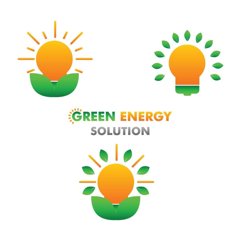green renewable and clean energy illustration design concept vector