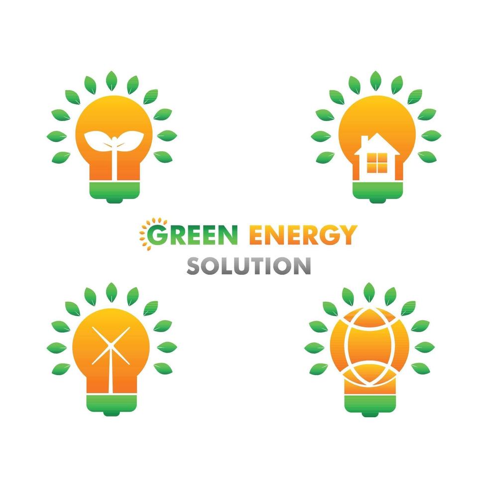 green renewable and clean energy illustration design concept vector