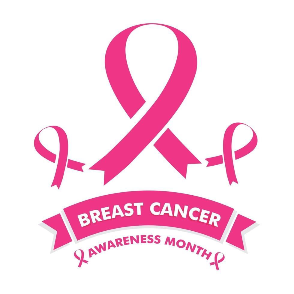 breast cancer awareness month design. breast cancer pink ribbon. vector