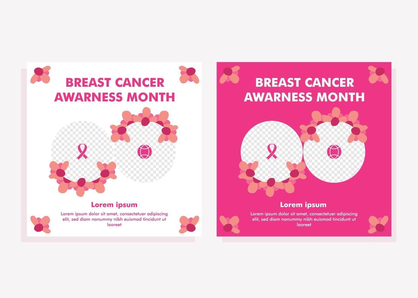 diseño del mes de concientización sobre el cáncer de mama. banner de cinta rosa de cáncer de mama vector