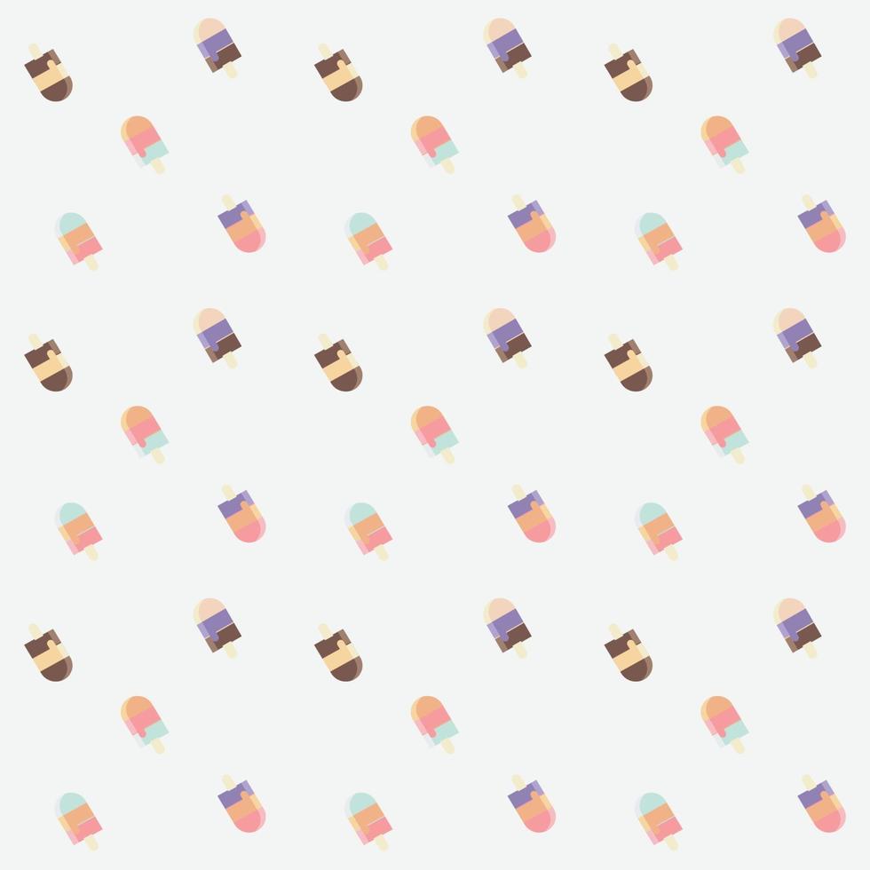 colorful seamless pattern with ice creams vector