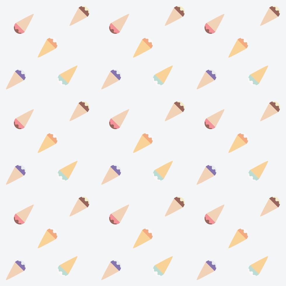 colorful seamless pattern with ice creams vector