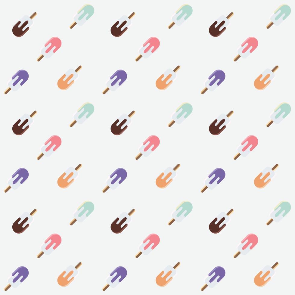 colorful seamless pattern with ice creams vector