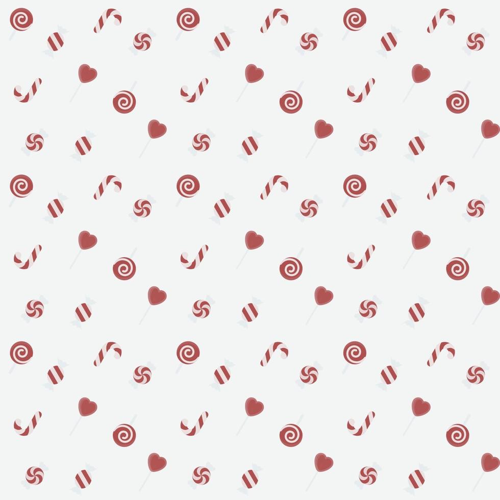 Christmas seamless pattern with red candies vector