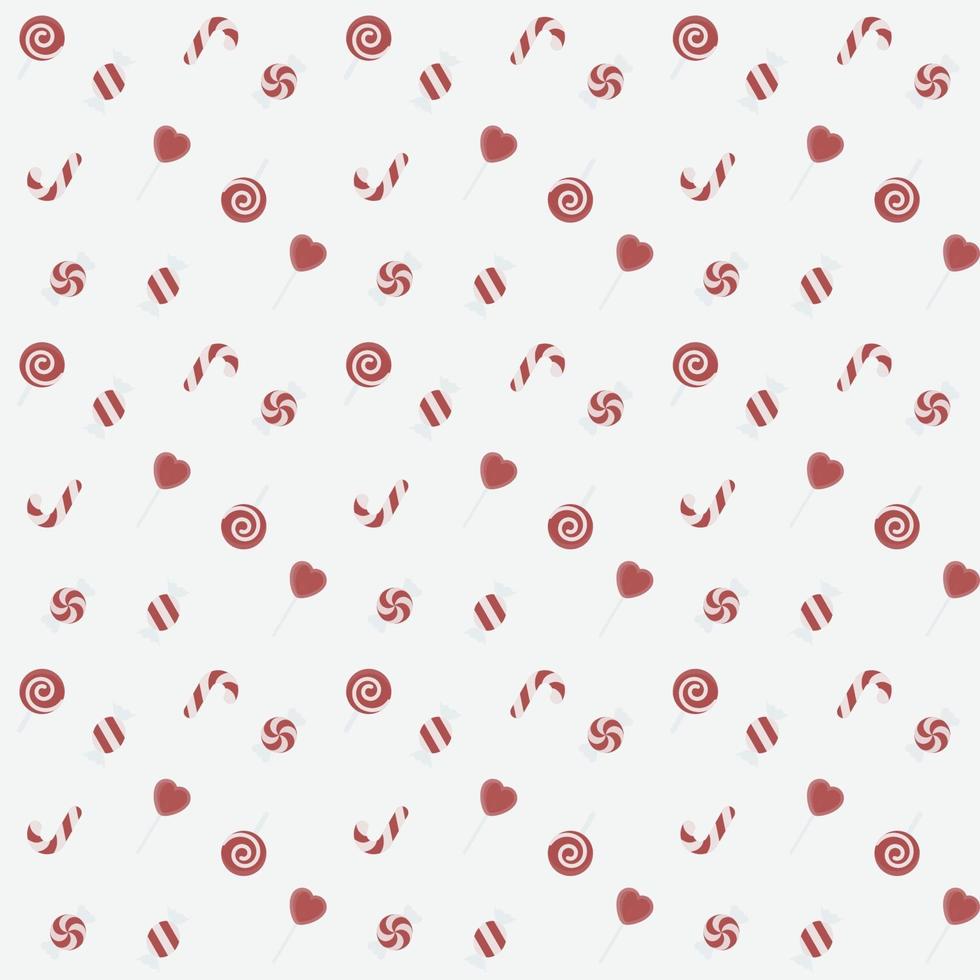 Christmas seamless pattern with red candies vector