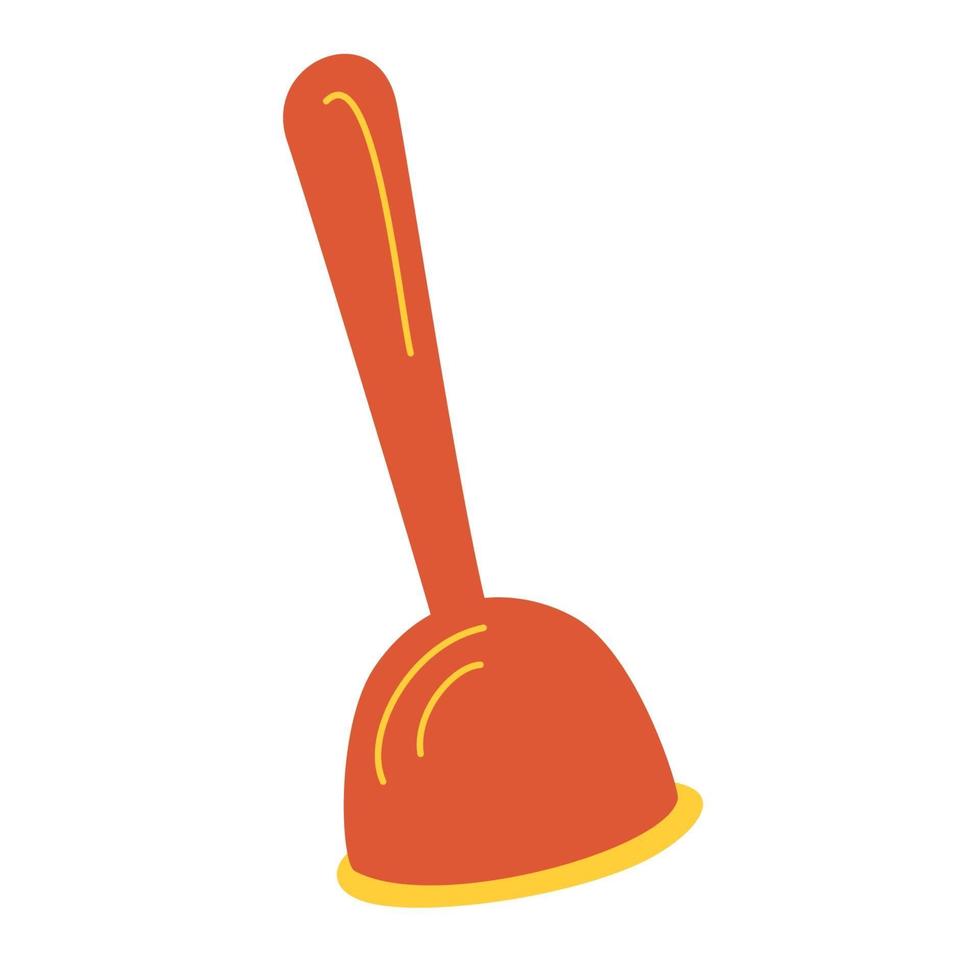 Red Toilet Plunger. House cleaning tool vector