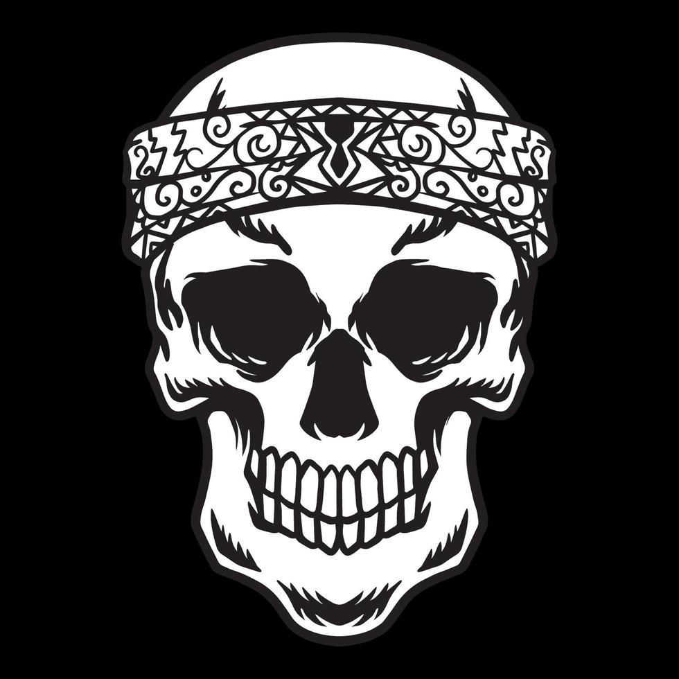 skull bandana vector