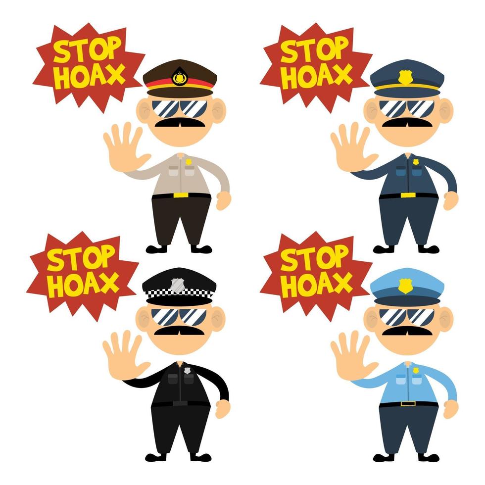 Stop Hoax Police vector