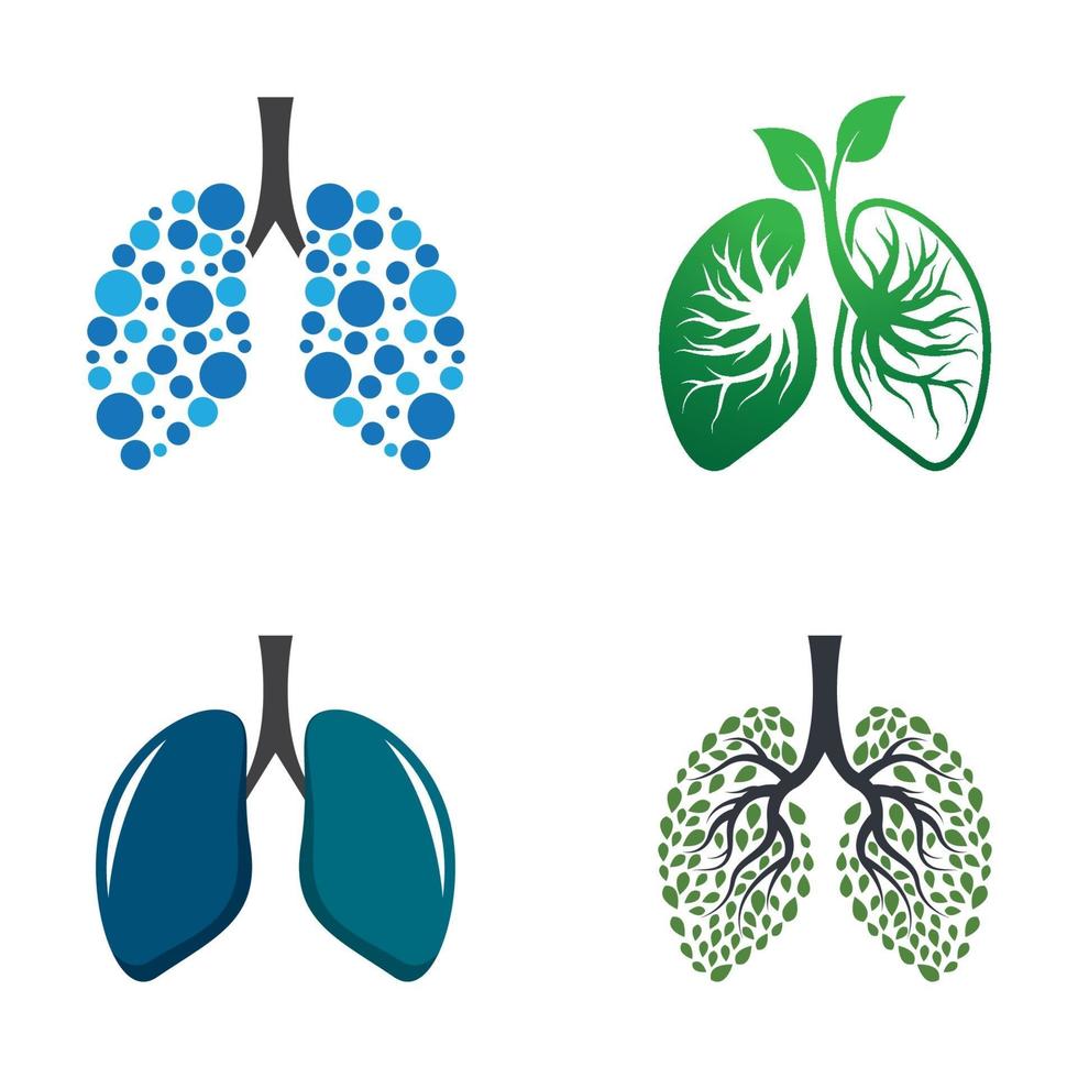 Lung logo images design vector