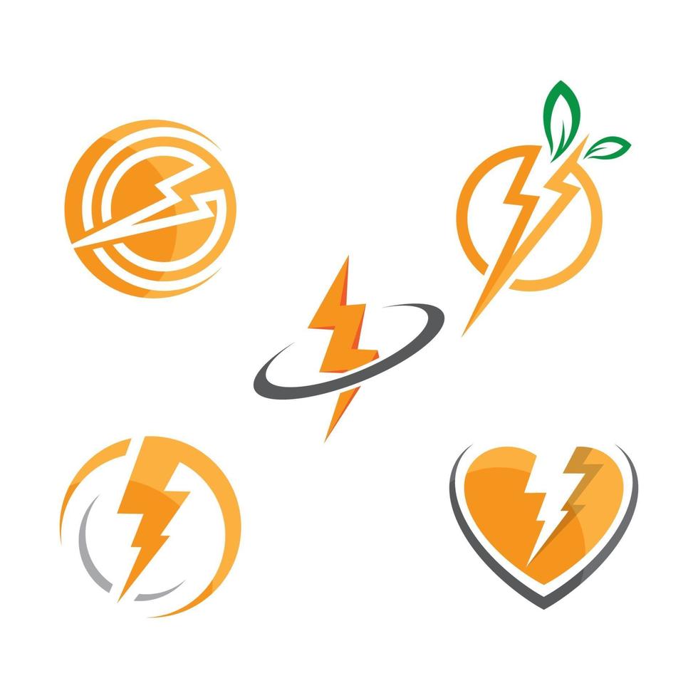 Lightning logo images vector
