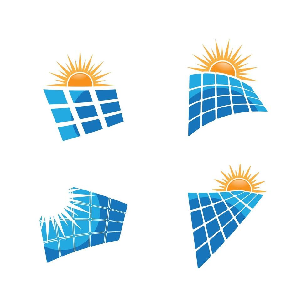 Solar energy logo images illustration vector