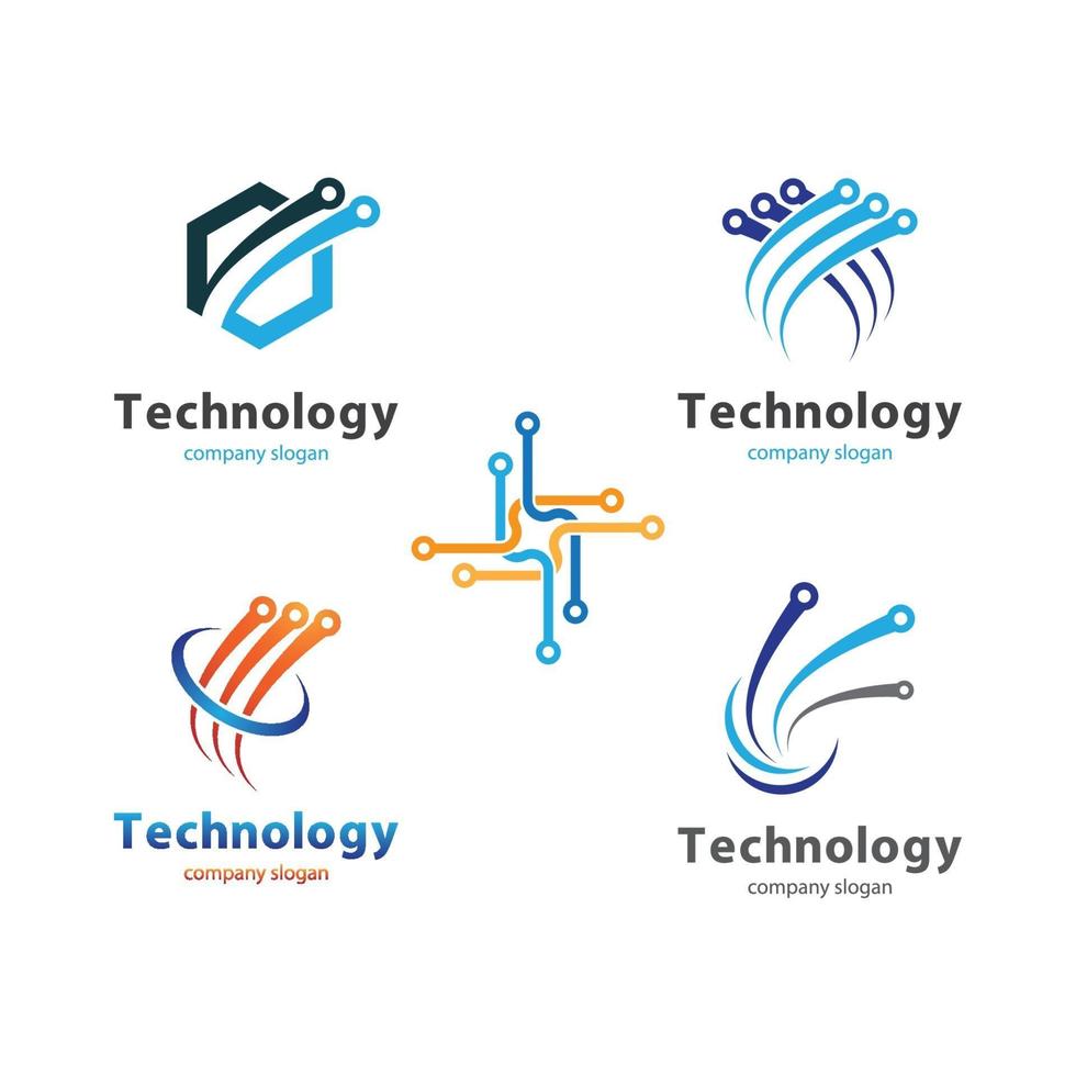 ilustración de imágenes de logotipo de tecnología vector