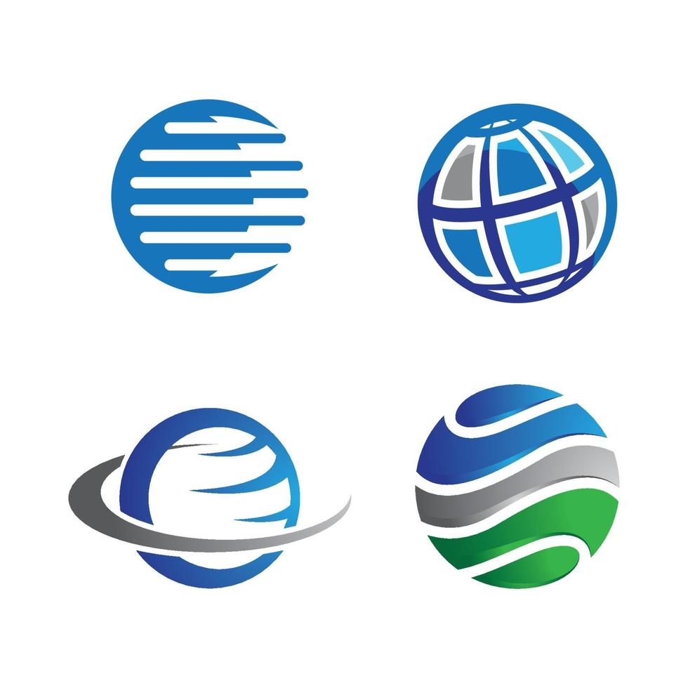 Globe logo images vector