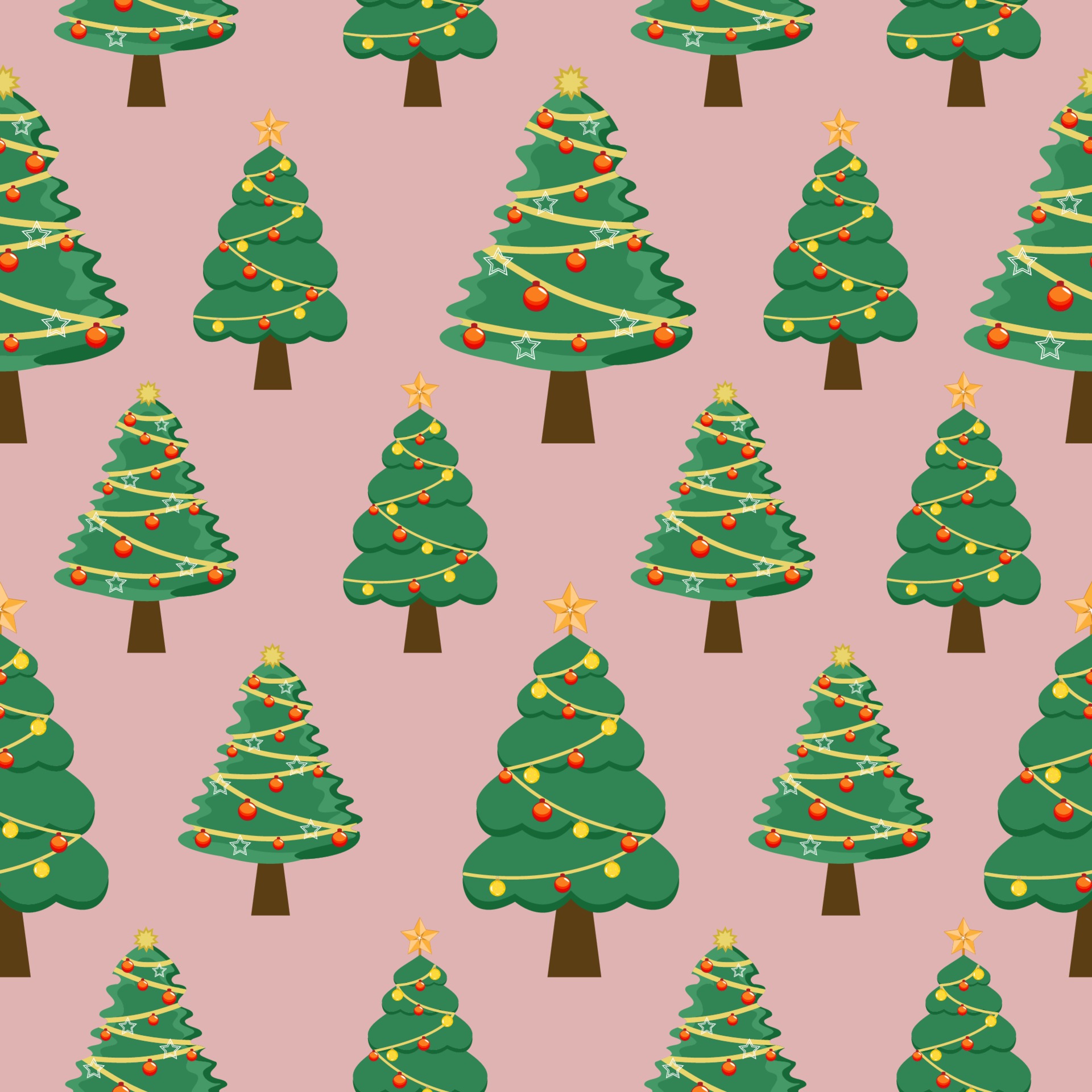 Christmas Background Seamless Pattern For Landing Page or Wallpaper