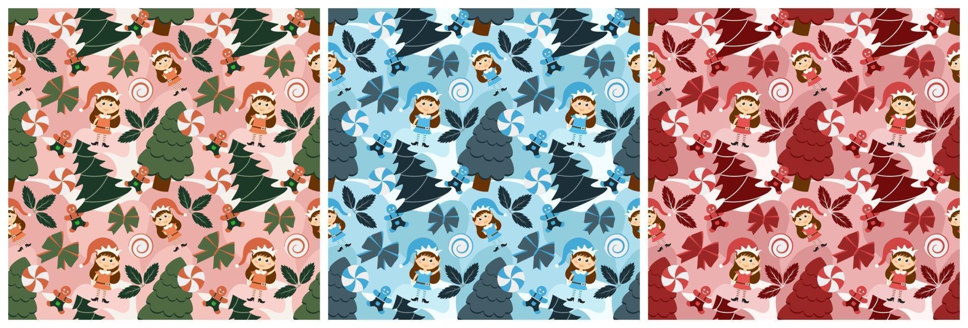 Christmas Background Seamless Pattern For Landing Page or Wallpaper vector