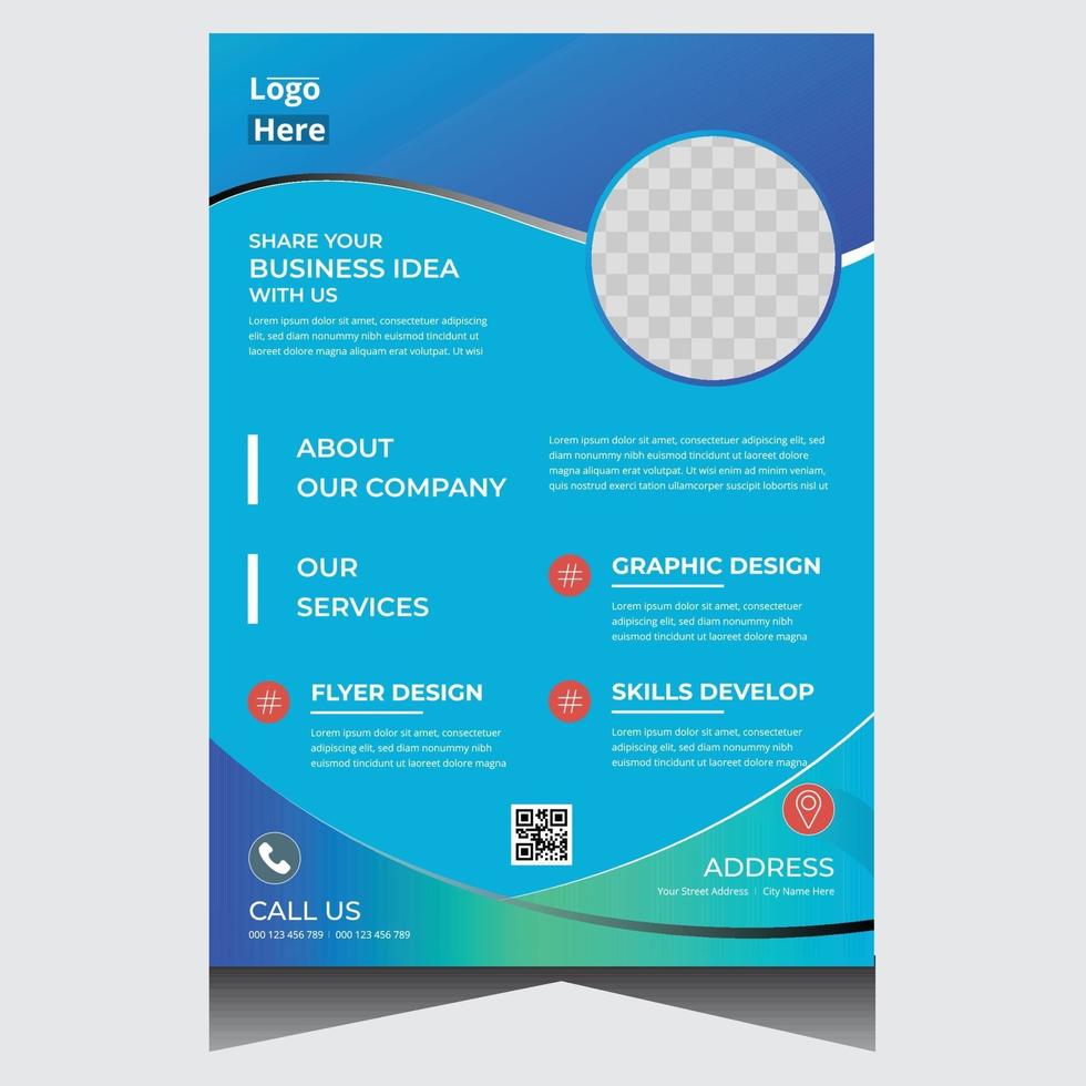 Creative modern corporate company business flyer design template vector