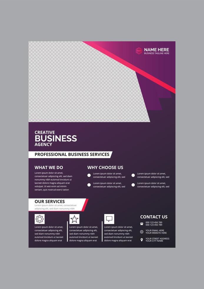 Professional business flyer design template vector