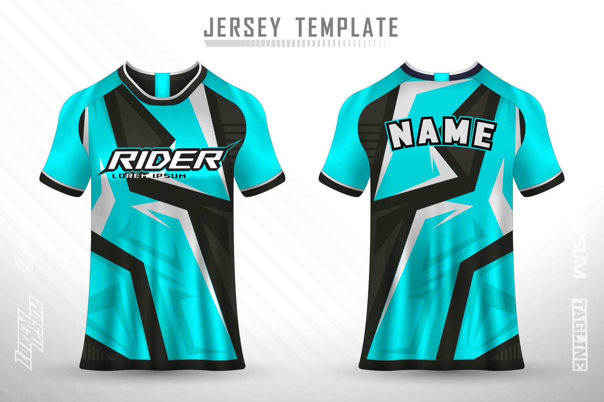 Sports jersey and tshirt template sports jersey design vector mockup