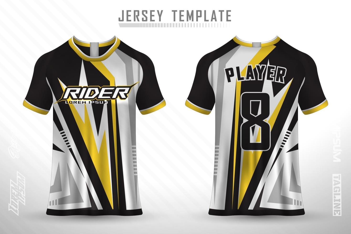 Sports jersey and t-shirt template sports jersey design vector mockup.