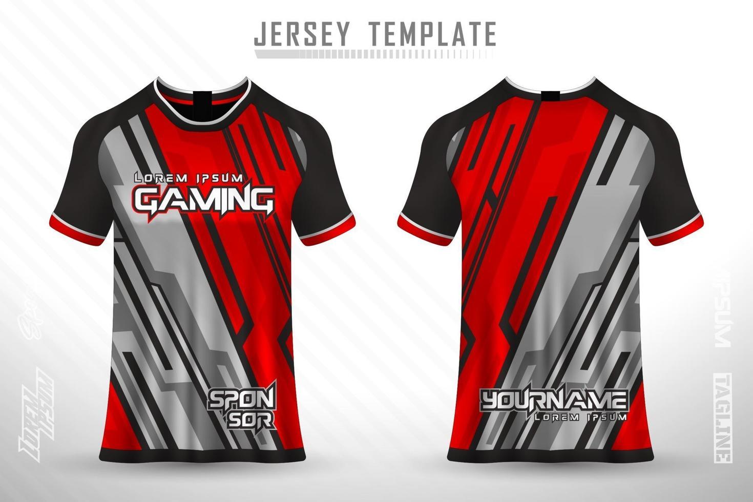 Sports jersey and t-shirt template sports jersey design vector mockup.