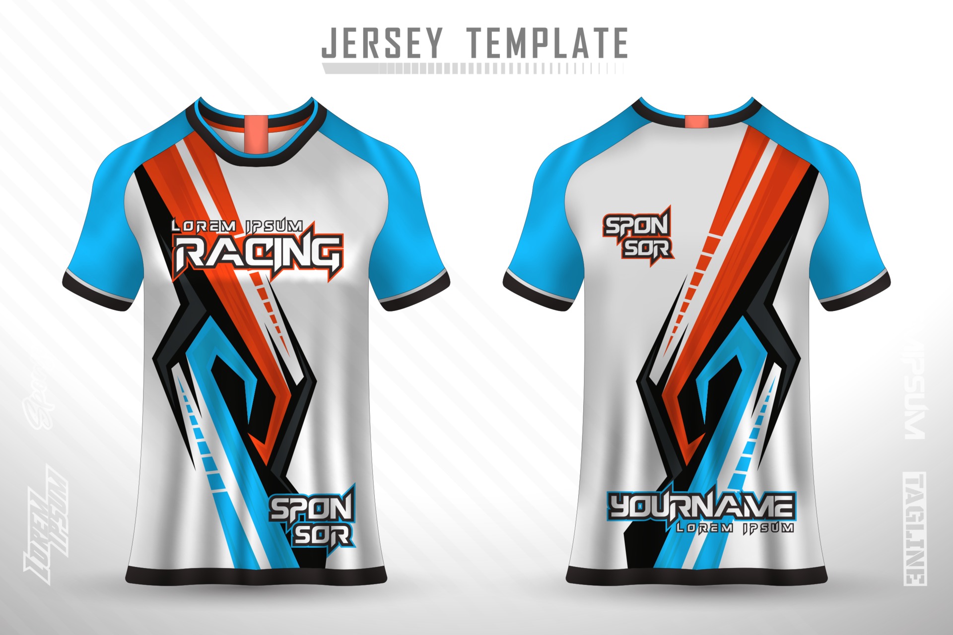 Sports jersey and t-shirt template sports jersey design vector