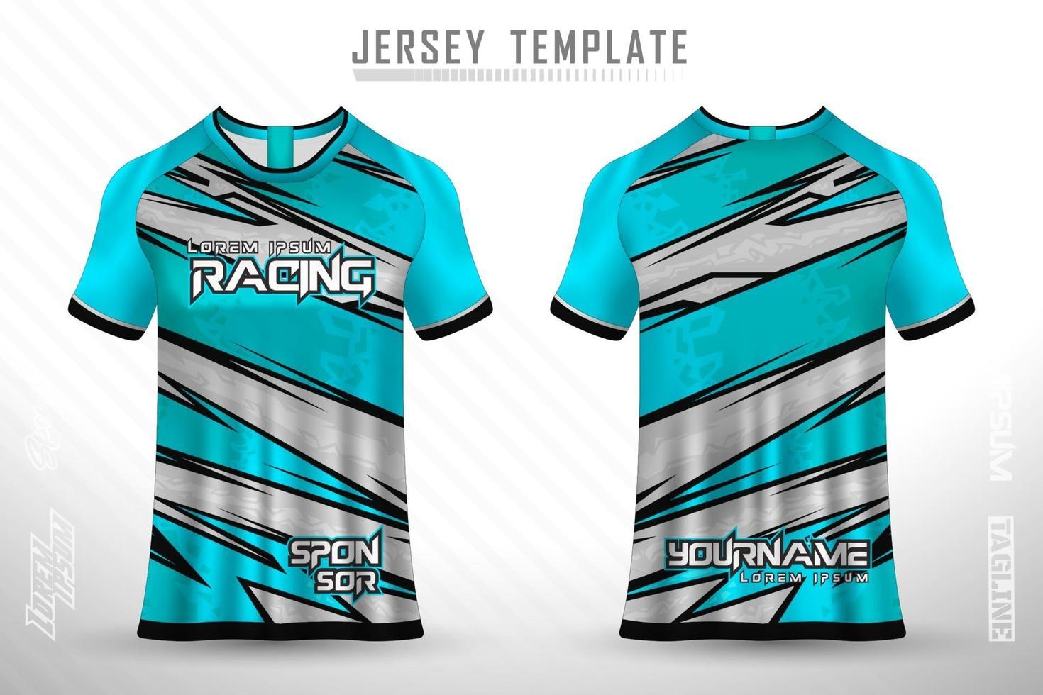 Sports jersey and t-shirt template sports jersey design vector mockup.