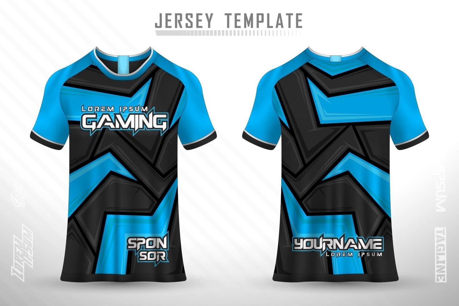 Sports jersey and t-shirt template sports jersey design vector mockup.