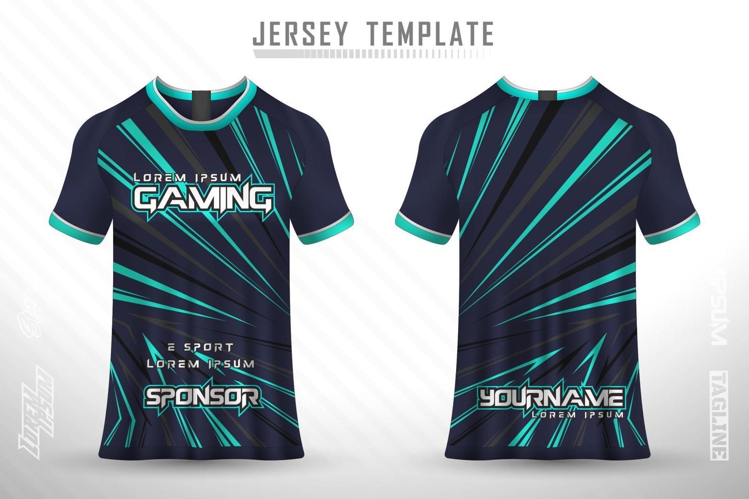 Sports jersey and t-shirt template sports jersey design vector mockup.