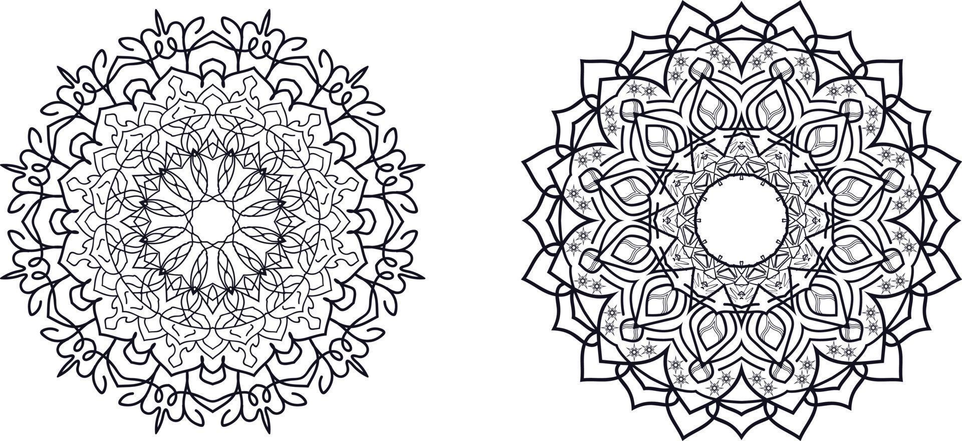 vector de colección de mandala gratis. conjunto de flores circulares mandala