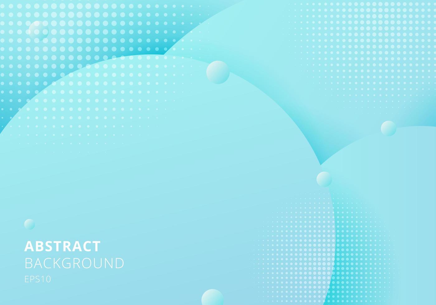 Abstract 3D circles blue pastels color background halftone vector